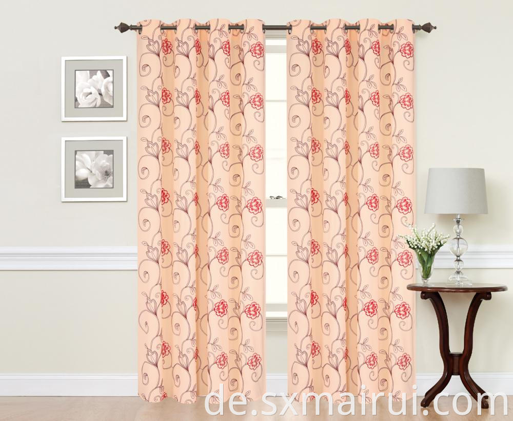 Polyester Embroidery Curtain Panel